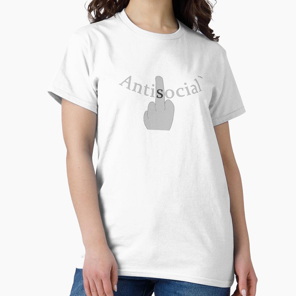 Antisocial by wowitsmytshirt Unisex , , , Long Sleeve Tee
