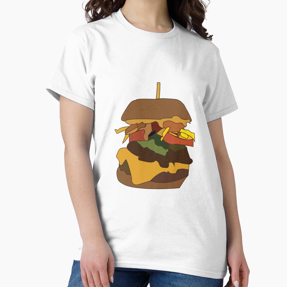 Burger Hamburger Burger Love Junk Food by Nisha Prabhu Unisex , , , Long Sleeve Tee