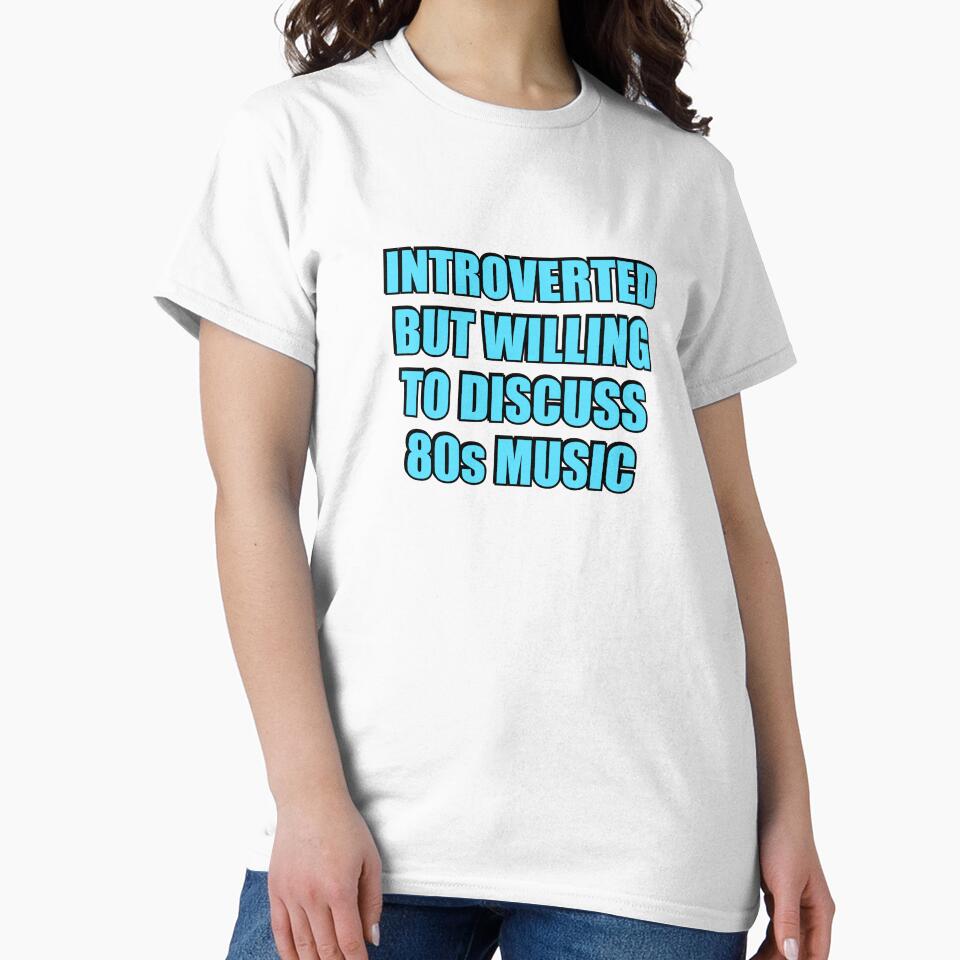 Introverted But Willing To Discuss 80s Music by Inspirationmotivation Unisex , , , Long Sleeve Tee