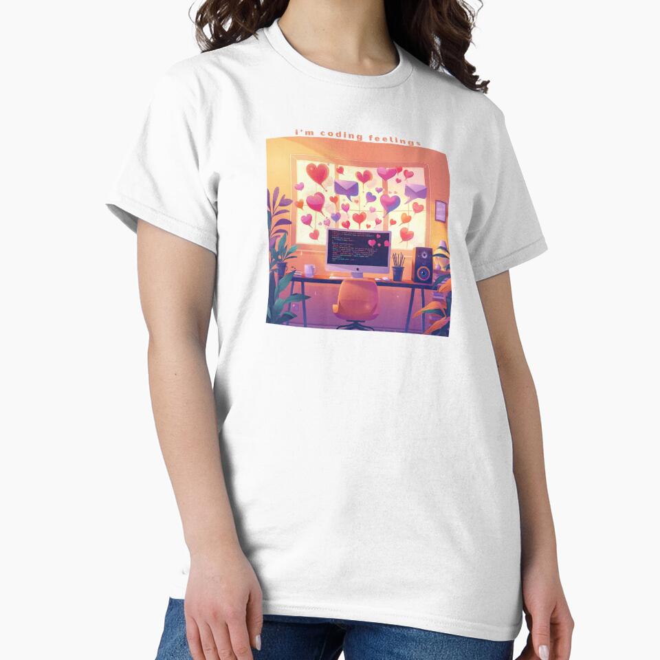 I’m Coding Feelings - Cute Pun | TeeHee Puns Funny Design by TeeHee Puns Unisex , , , Long Sleeve Tee
