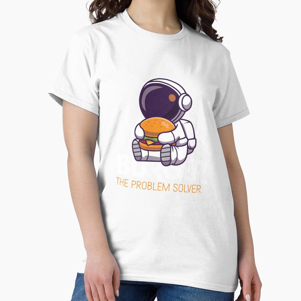burger the problem solver - funny and burger lover by cruzzcreation Unisex , , , Long Sleeve Tee