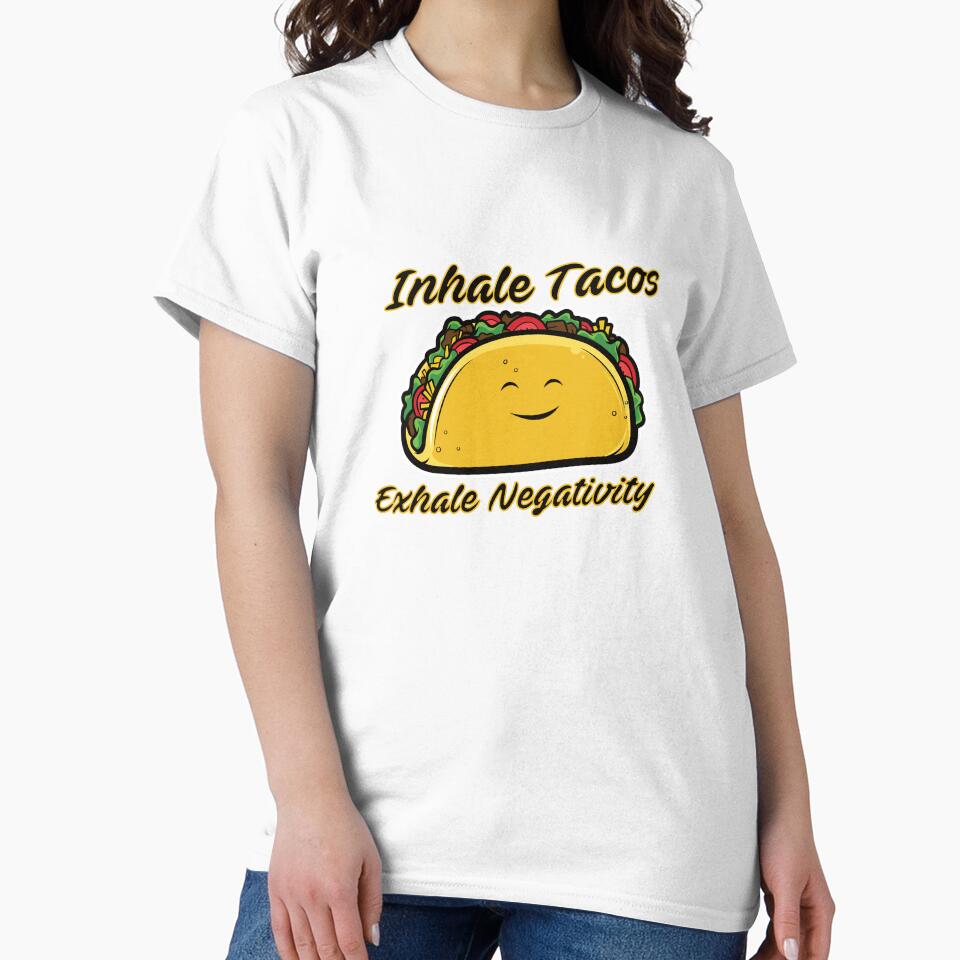 Inhale Tacos by FiaFiaPress Unisex , , , Long Sleeve Tee