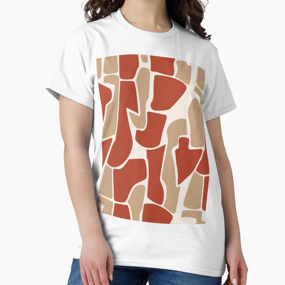 Terracotta Beige Abstract Pattern by imaniko