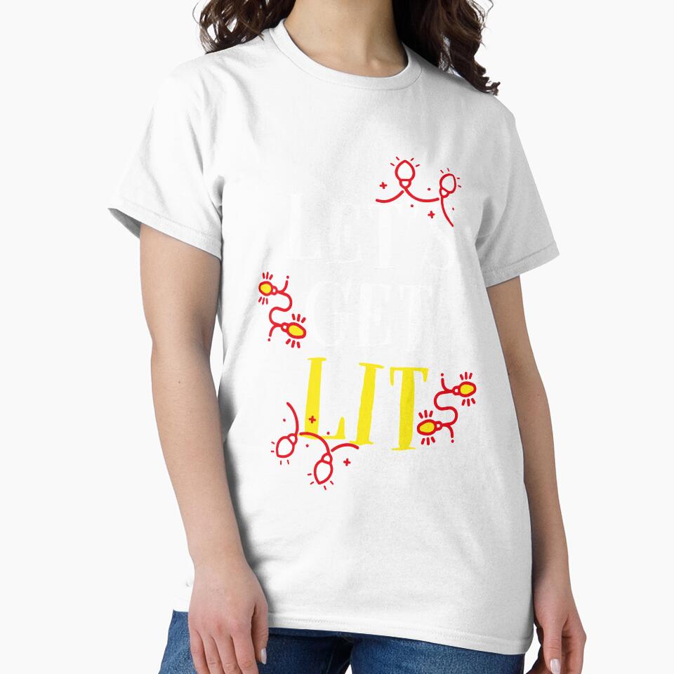 Let's Get Lit Holiday Christmas by AllStarMerch Unisex , , , Long Sleeve Tee