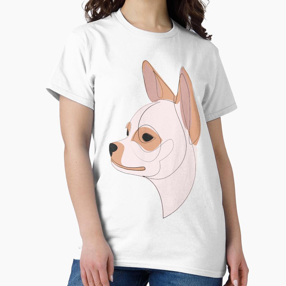 Chihuahua - continuous line drawing by addillum