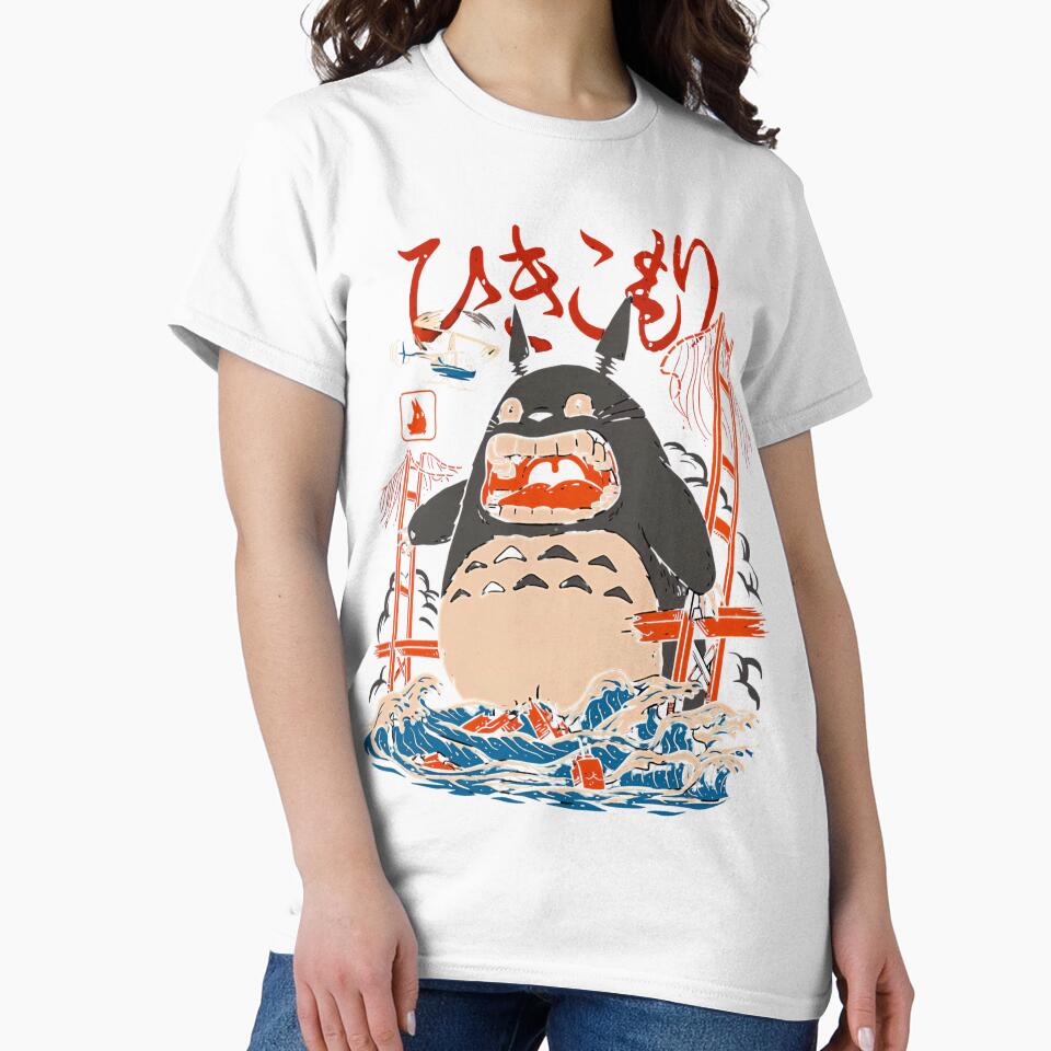 Totoro Golden Gate Bridge by JTravisDesigns Unisex , , , Long Sleeve Tee