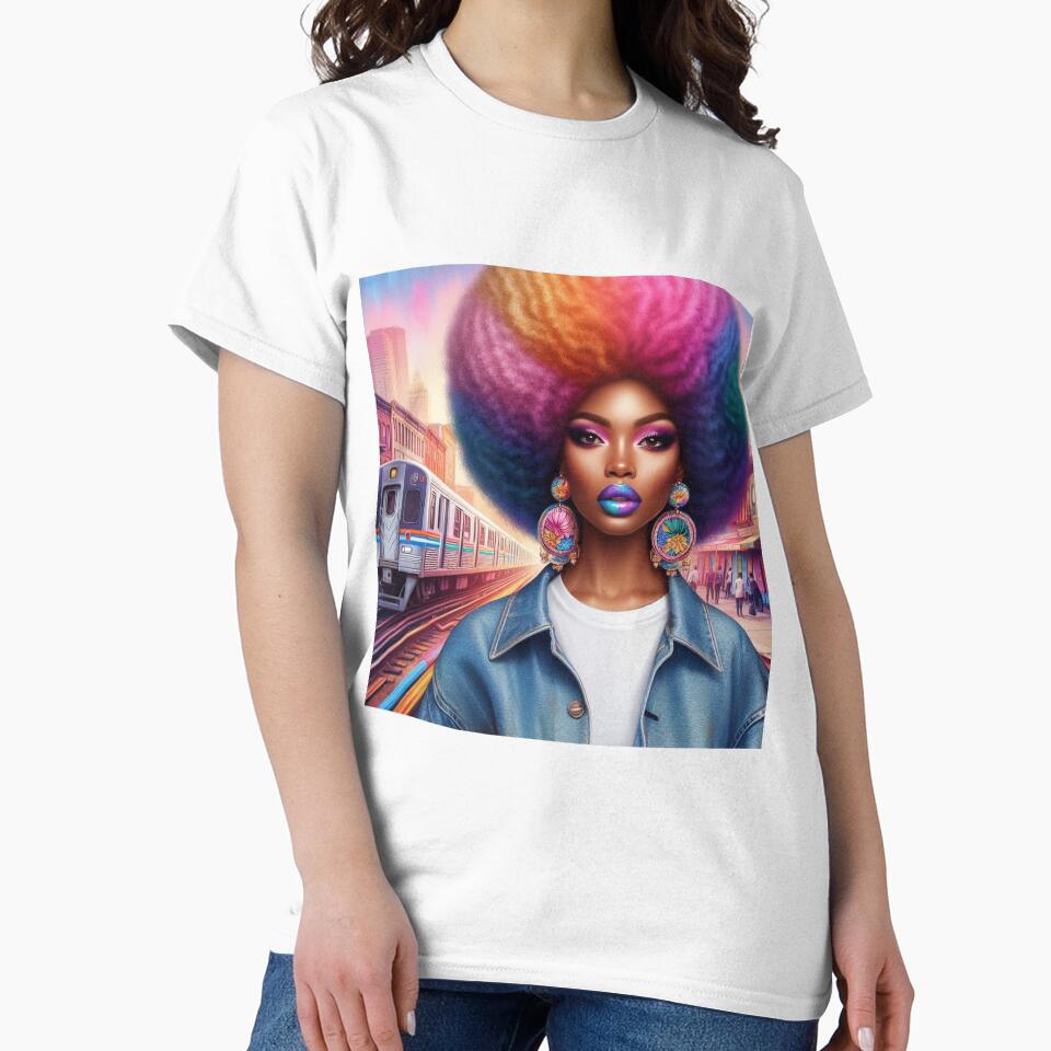 Stylish Girl in the City by AndreasVelas Unisex , , , Long Sleeve Tee