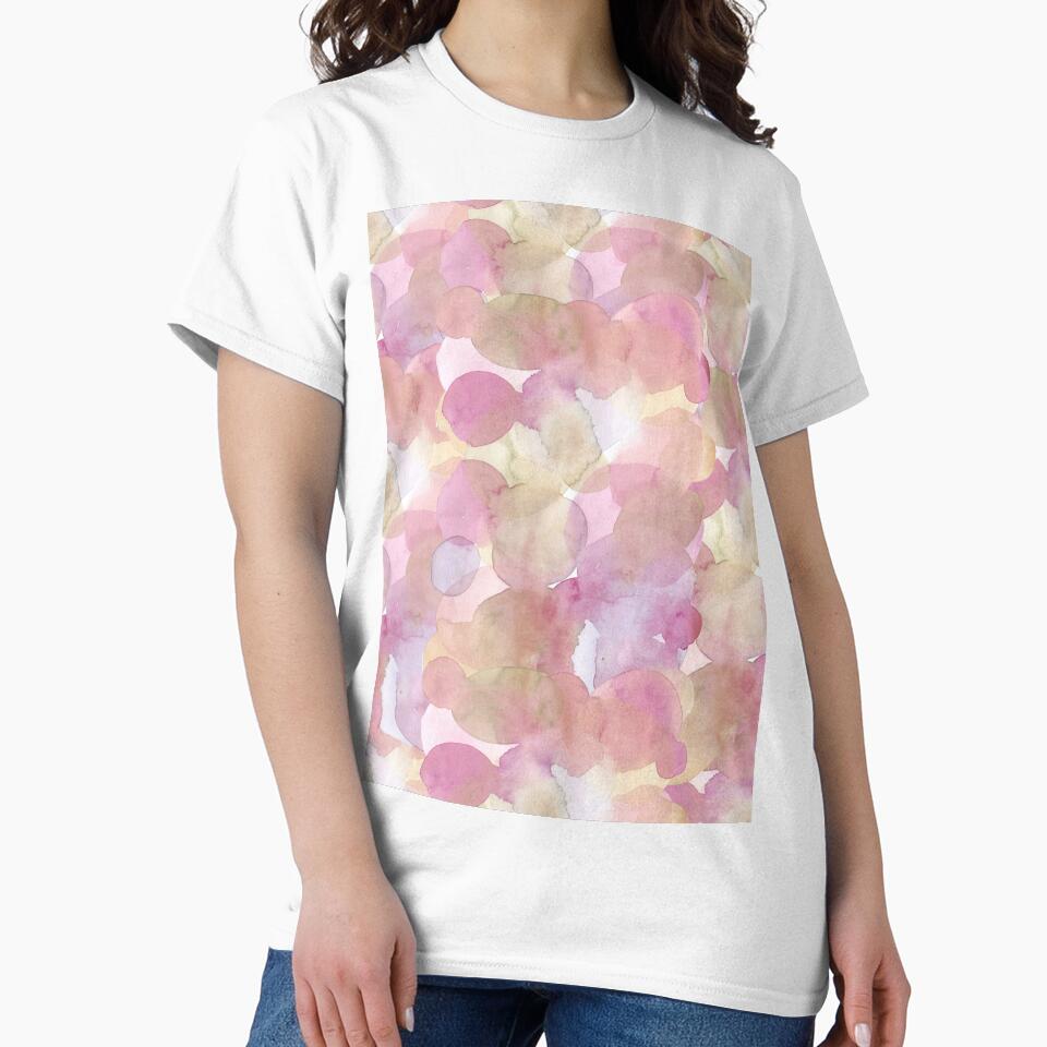 Blush Bubbles Hand painted Watercolor Soft Warm Color Circles by GenAumonier