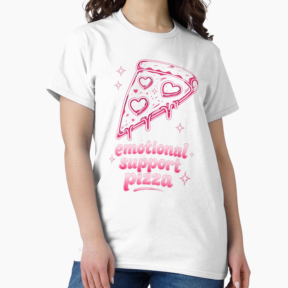 Emotional Support Pizza Neon Slice Mental Health by PixelQ Unisex , , , Long Sleeve Tee