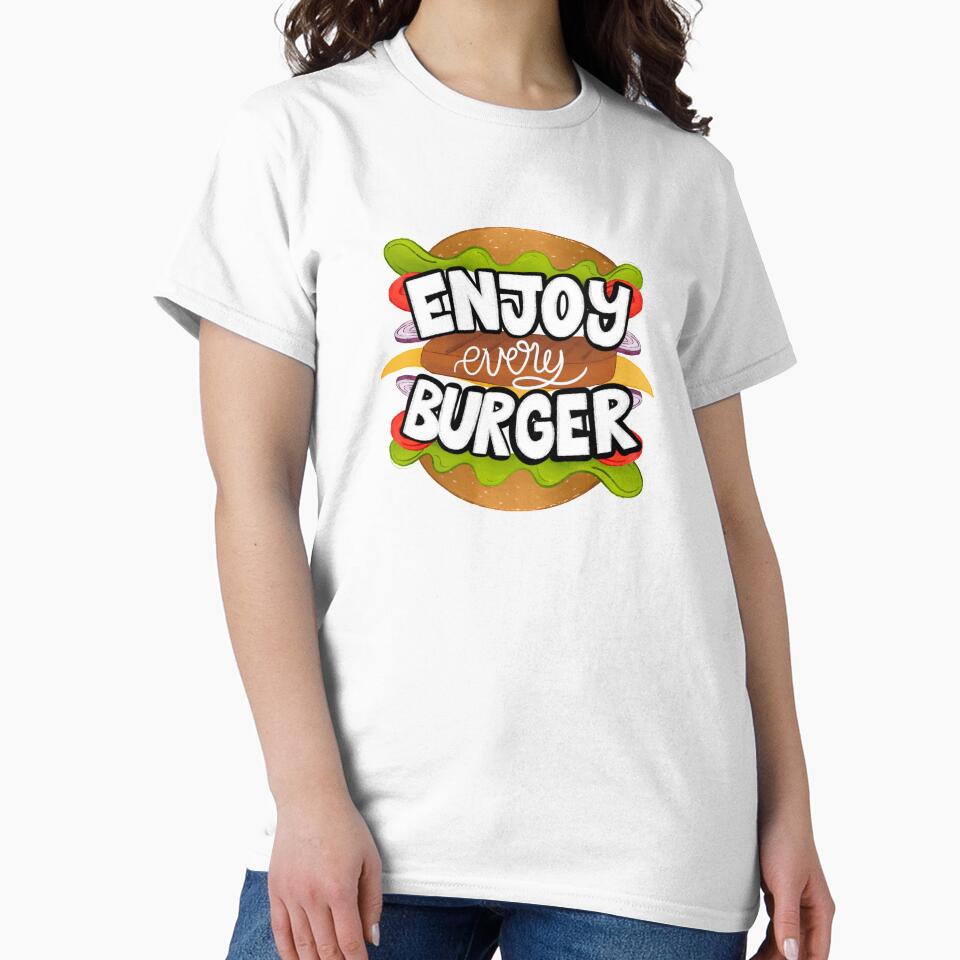Enjoy Every Burger, Homemade burger by Mixture-DESIGN Unisex , , , Long Sleeve Tee