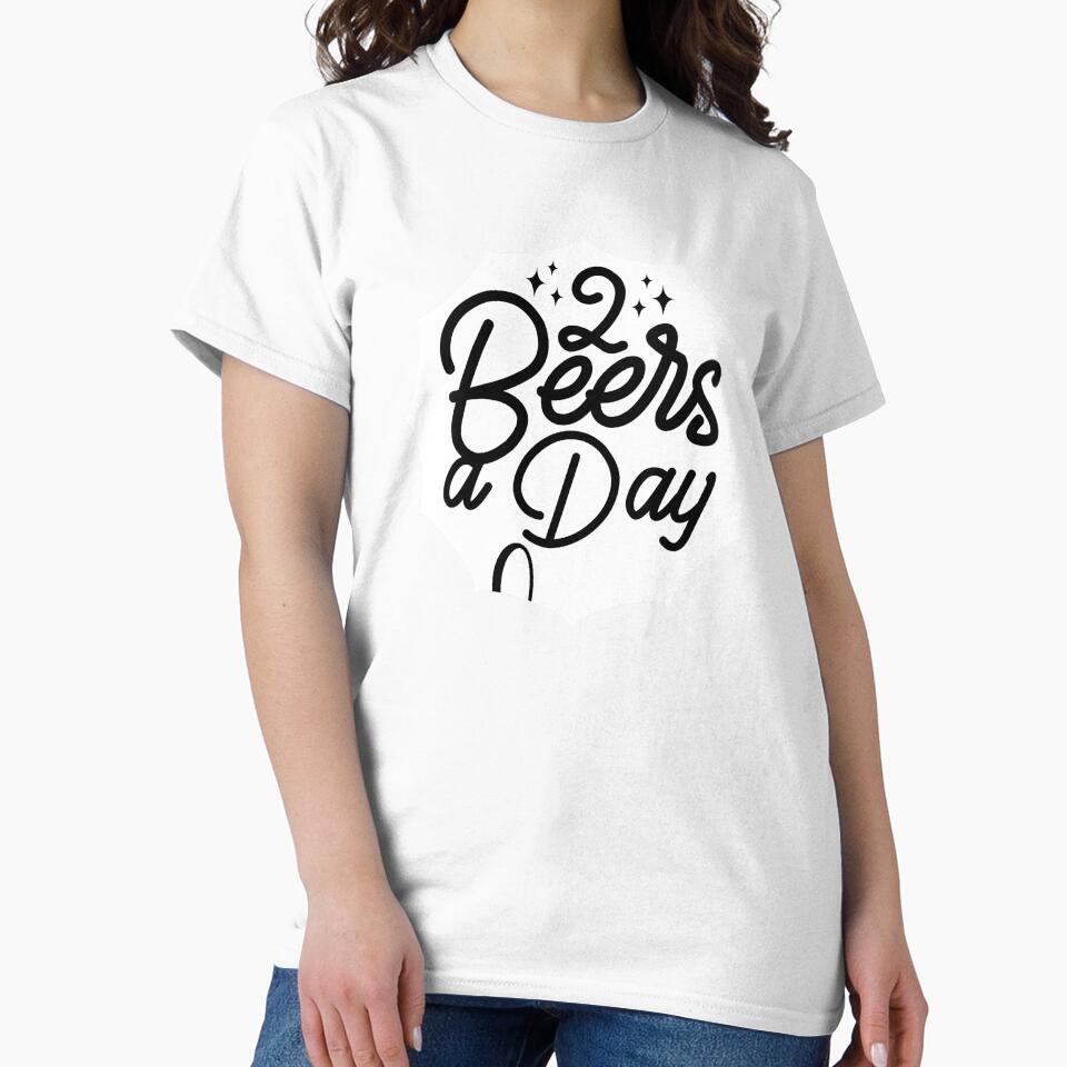 2 Beers A Day, Beer T Shirt Design by mellinnshirts Unisex , , , Long Sleeve Tee