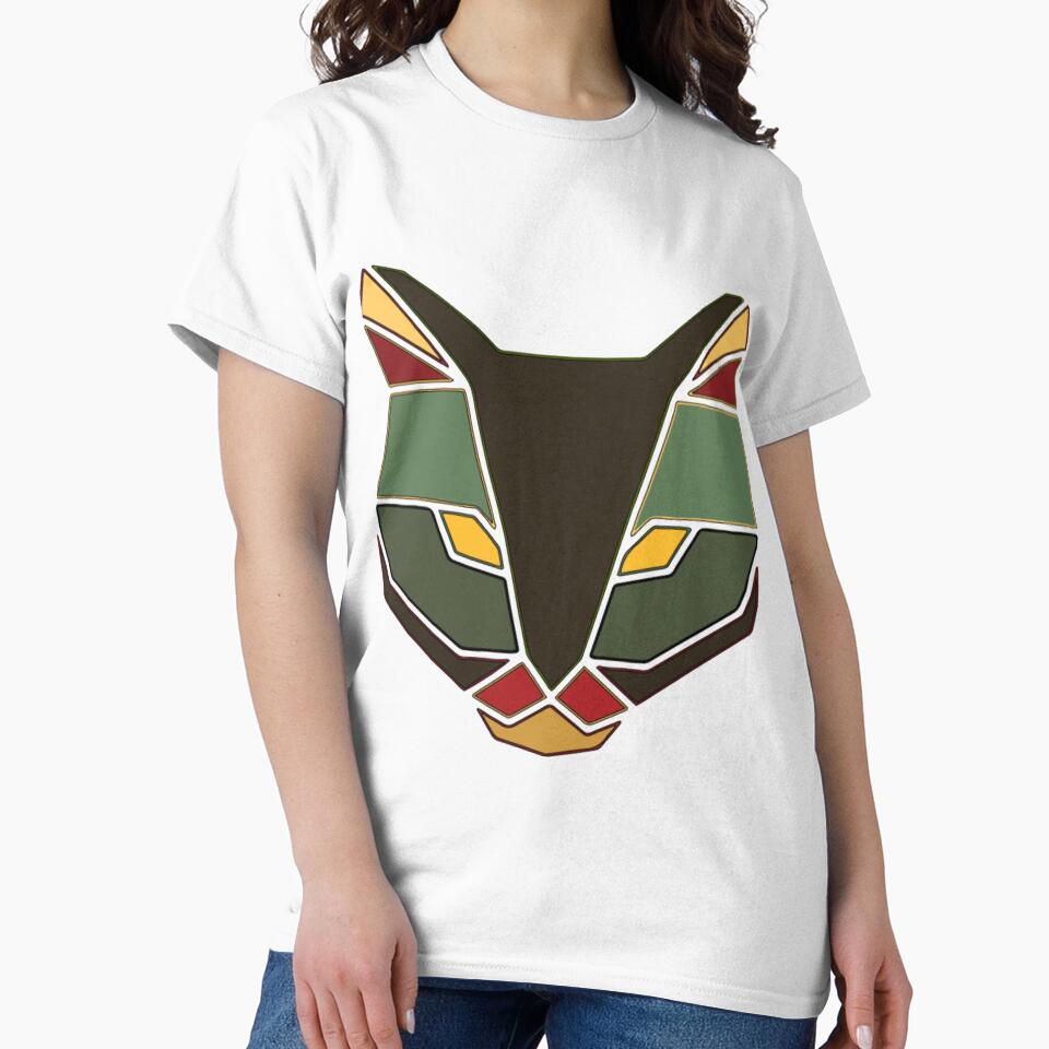 Angry angled cat- earth tones by WatTees