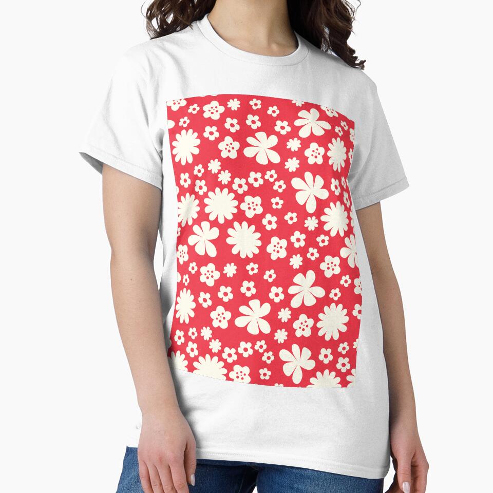 RED FLOWER POWER MODERN BOHO AESTHETICS by blomastudios