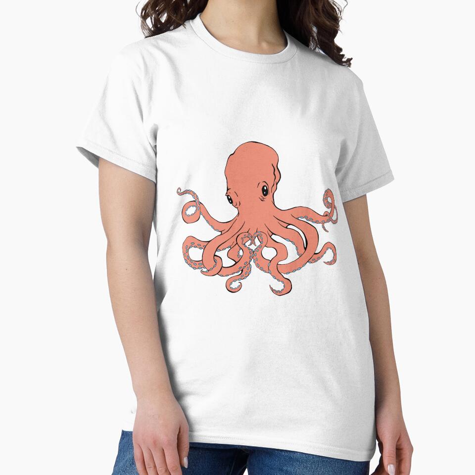 Copy of Love Octopus Colour Variation #3 by tallulahgaeaart Unisex , , , Long Sleeve Tee