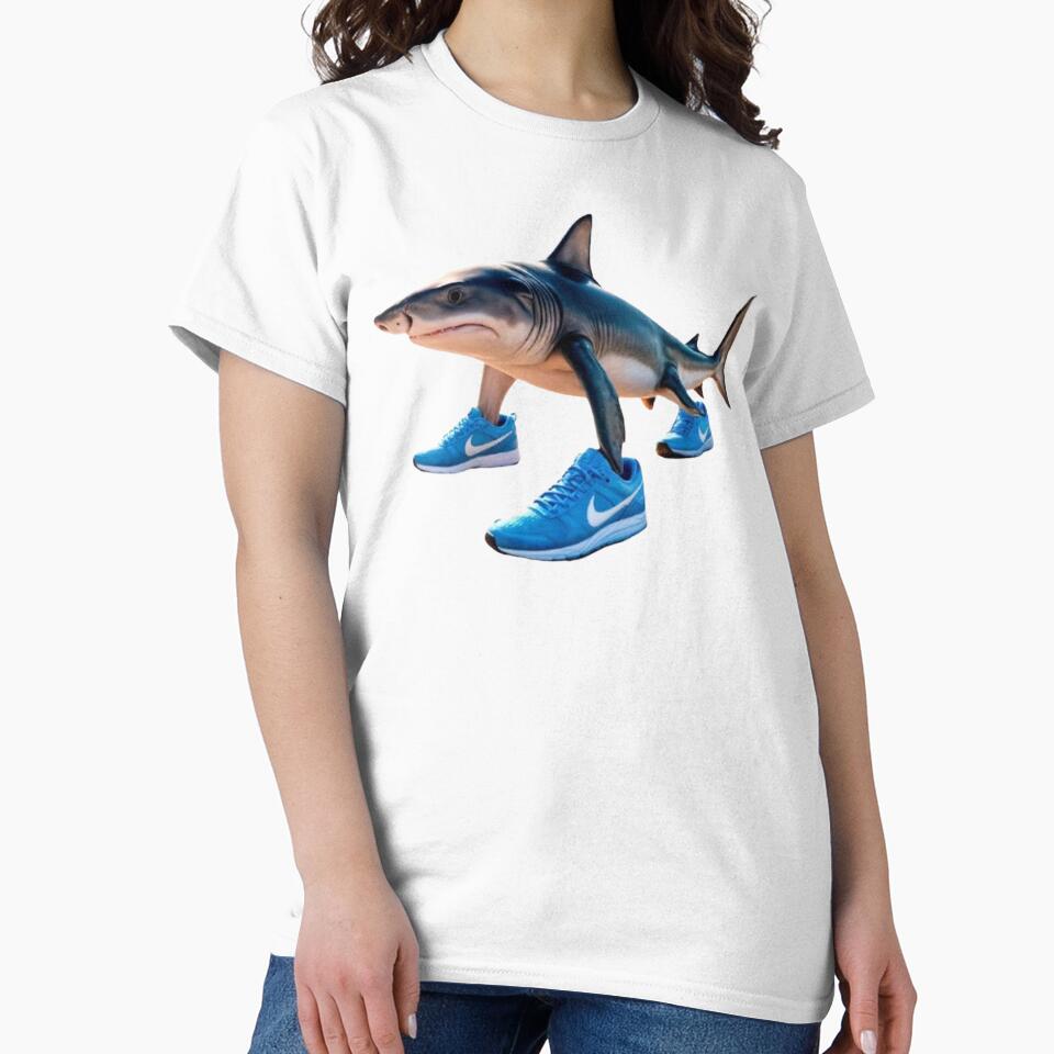 Tralalero Tralala Realistic Shark – Cartoon Design for & More by merchpub Unisex , , , Long Sleeve Tee