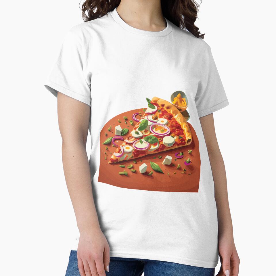Cute triangle of pizza by TruckerPLShop Unisex , , , Long Sleeve Tee