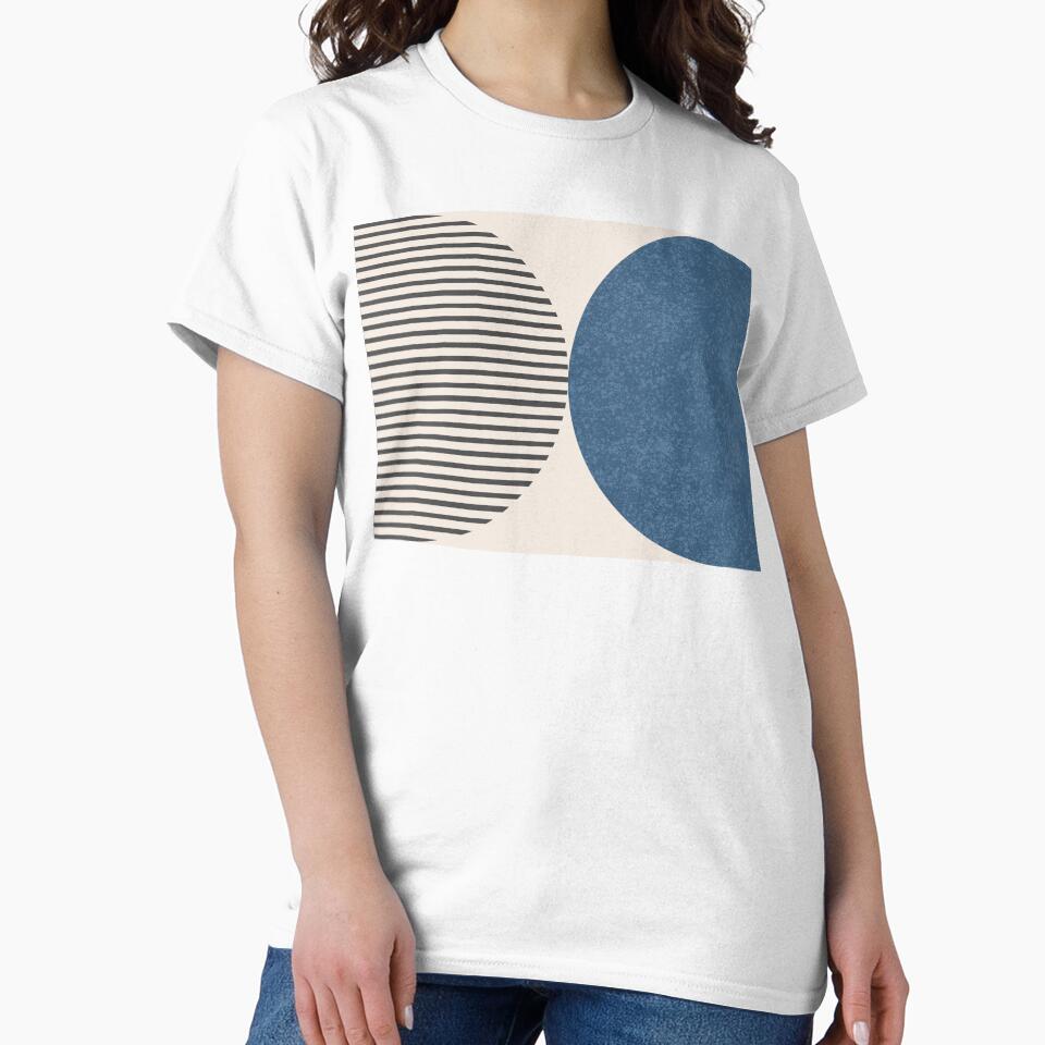 Half Circle Stripes - Navy Blue Black by moonlightprint