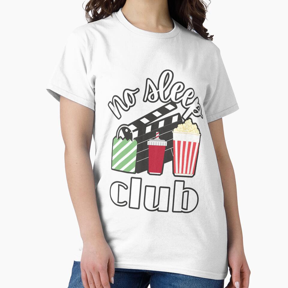 Birthday Women Men No Sleep Club Cinema Retro Things by Z0naShirt Unisex , , , Long Sleeve Tee