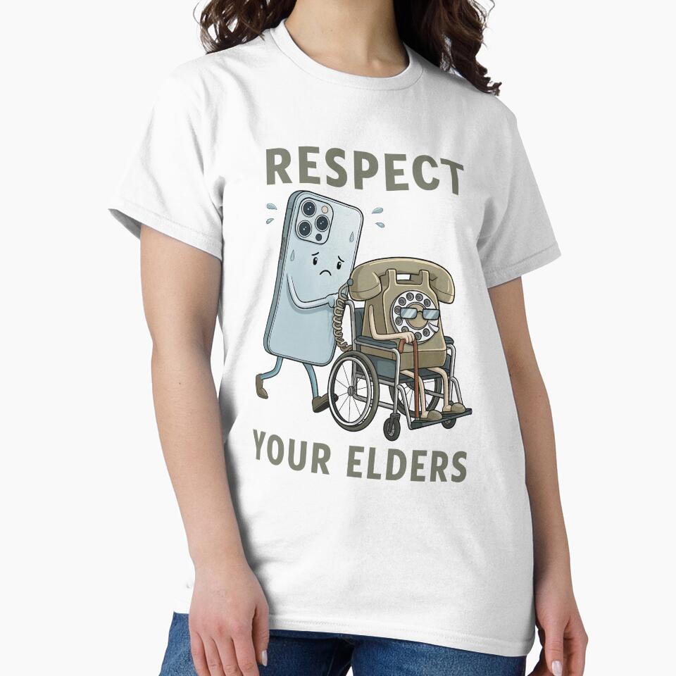 Respect Your Elders Retro by charoen-design Unisex , , , Long Sleeve Tee