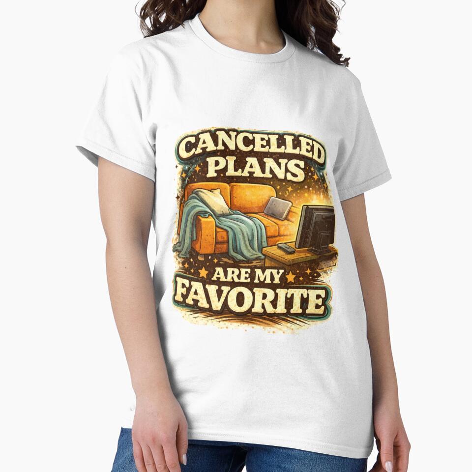 Cancelled Plans Are My Favorite Introvert Humor Design by Tropivaro Unisex , , , Long Sleeve Tee