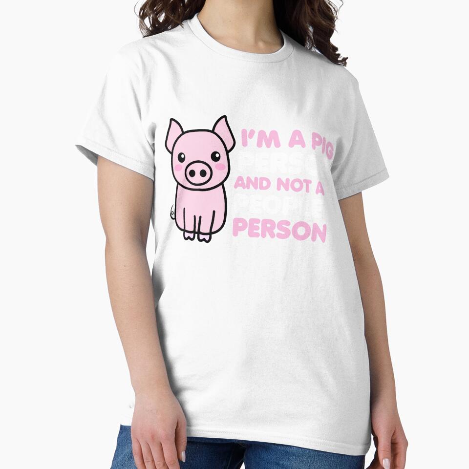 I am a pig person and not a people person by 23mangoes Unisex , , , Long Sleeve Tee