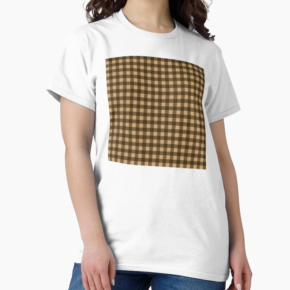 Tan and Brown Buffalo Plaid Gingham Check by Gsallicat