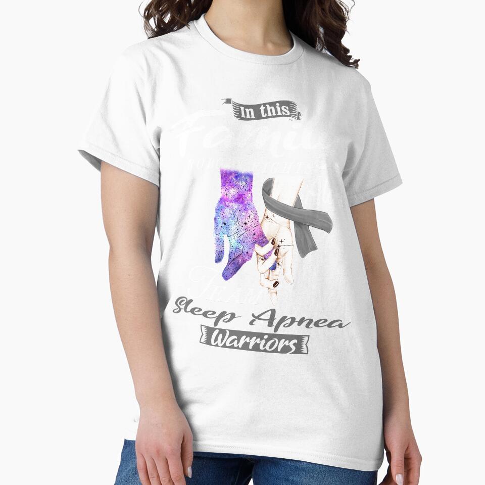 In This Family Nobody Fights Alone Team Sleep Apnea Warrior by deputylove Unisex , , , Long Sleeve Tee