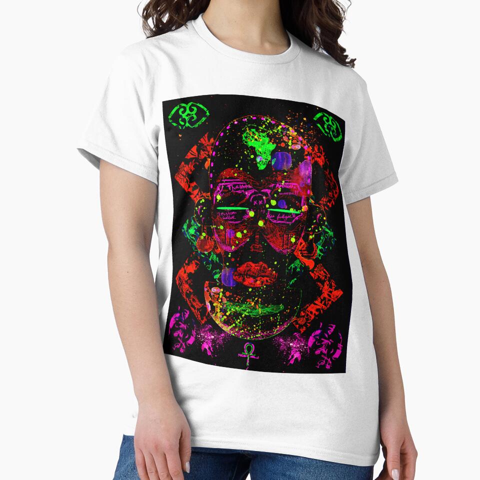 Zulu Woman Warrior Blacklight Glow in the dark Pattern by CodyNorris