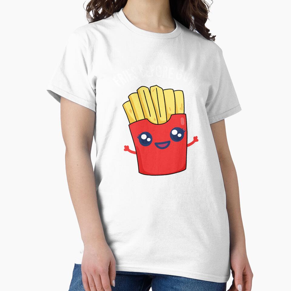 Fries Before Guys Funny Fries Pun (Dark BG) by punnybone Unisex , , , Long Sleeve Tee