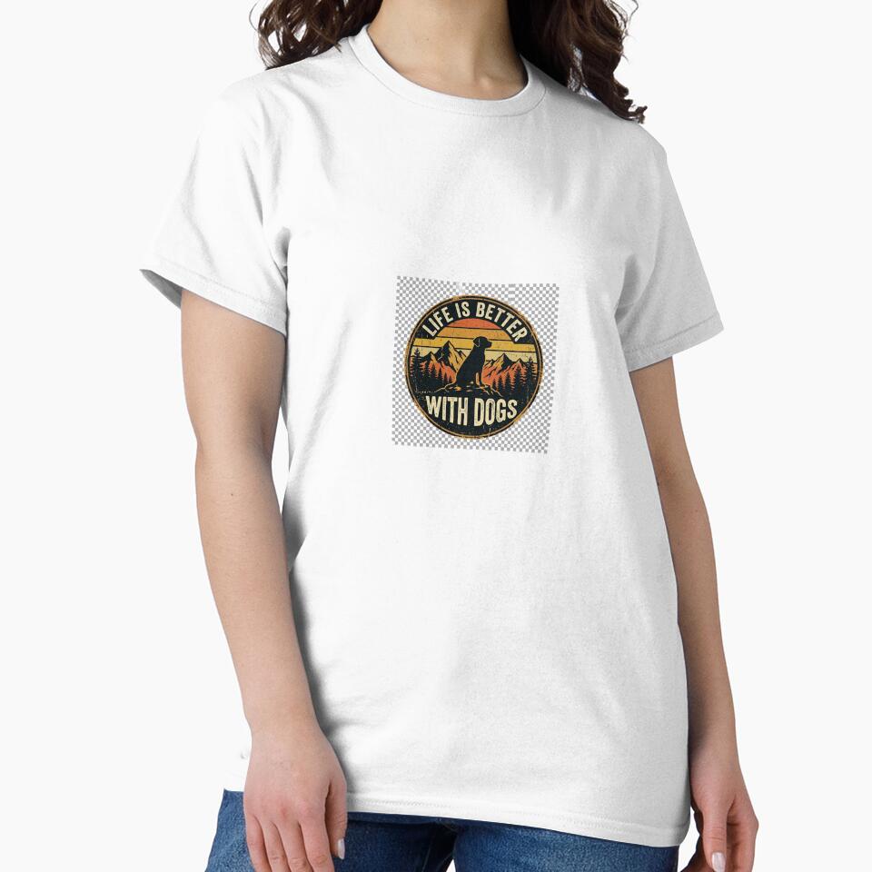 Life Is Better With Dogs – Dog Lover Retro Design by vinothmech53