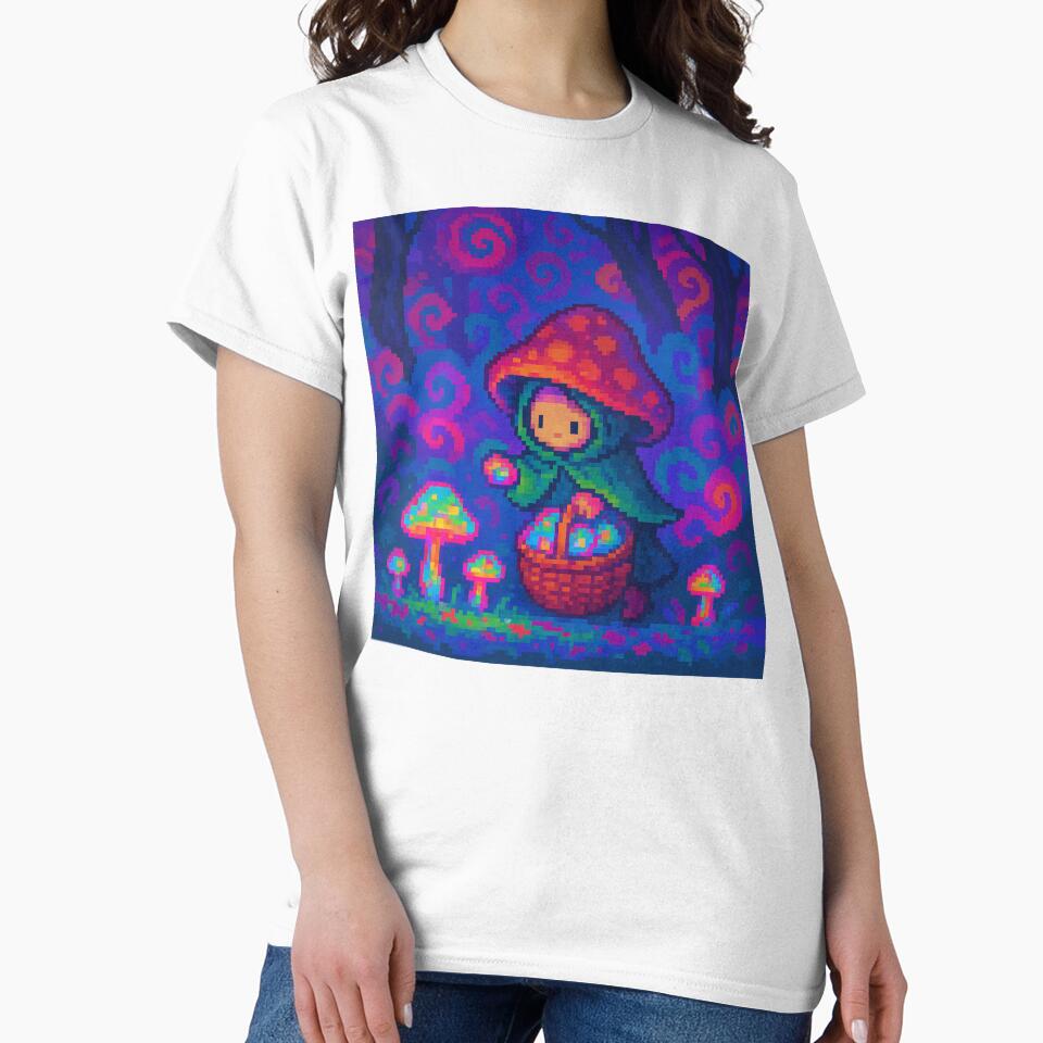 Mushroom Forager by PixCthulhu Unisex , , , Long Sleeve Tee