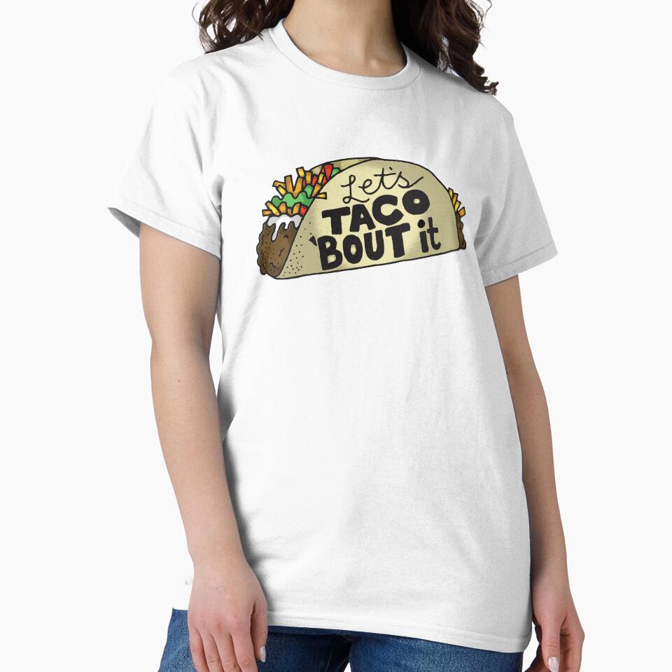 Let's Taco Bout It, Funny Taco Lover Gift by Vintagemashup Unisex , , , Long Sleeve Tee