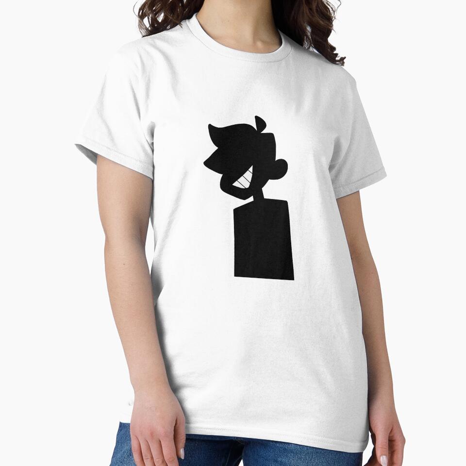 Smiling cartoon boy silhouette by rydoesart Unisex , , , Long Sleeve Tee