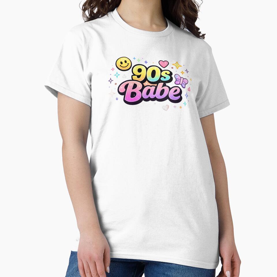 90s Babe Shirt – Vintage Retro Girl Aesthetic Tee | Cute 1990s Nostalgia Fashion by MEMORY-LN-Tees