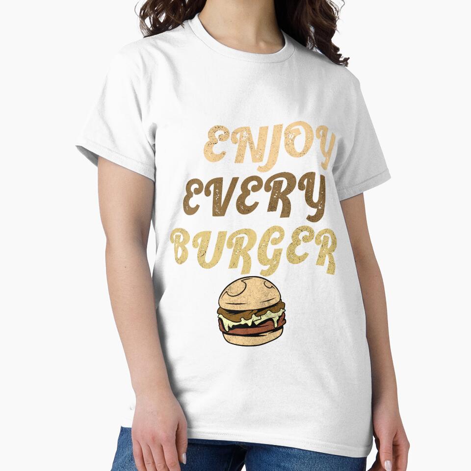 Enjoy Every Burger by Rscreative18 Unisex , , , Long Sleeve Tee