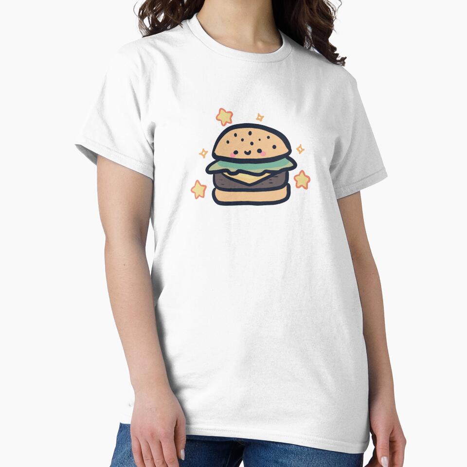 Cute Cheeseburger by Artofmayara Unisex , , , Long Sleeve Tee