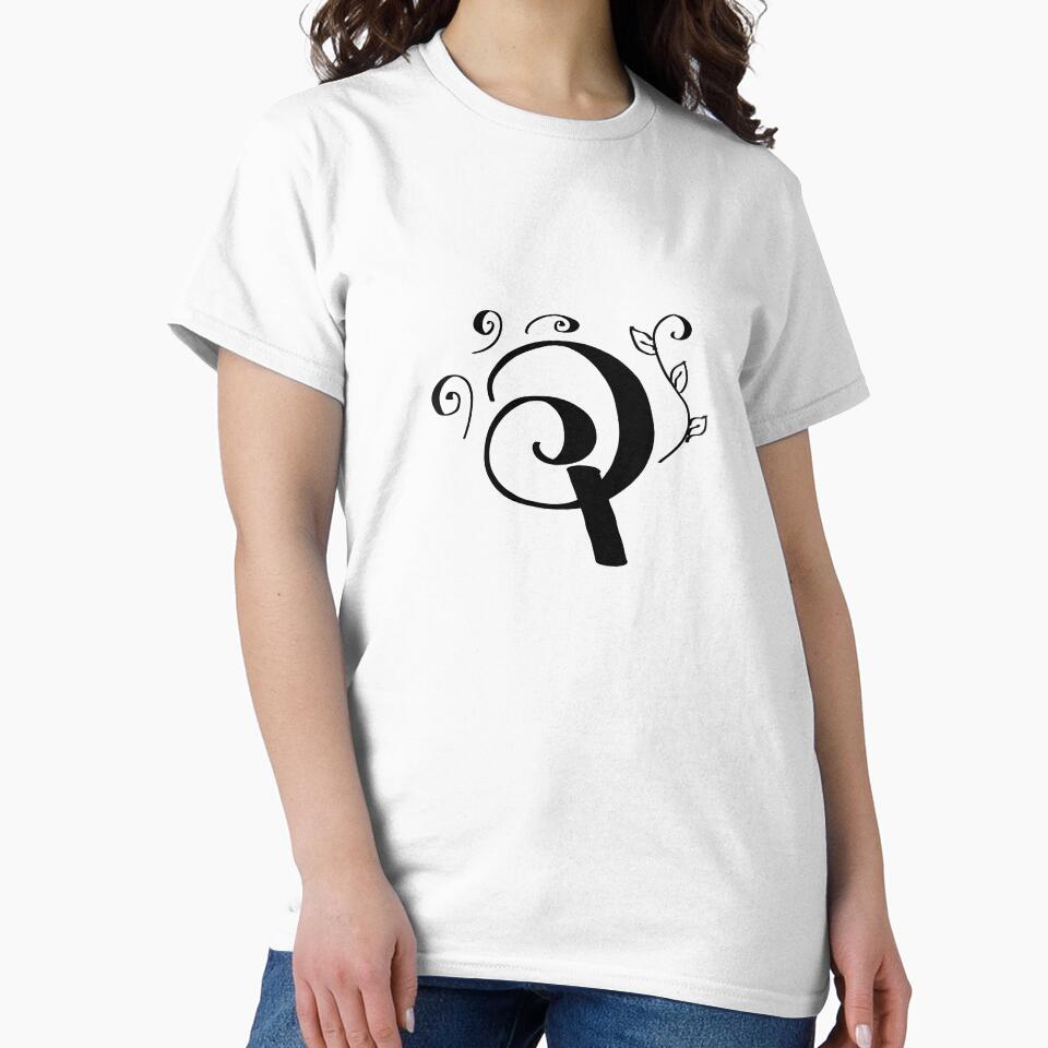 The letter Q by Flowersfruits Unisex , , , Long Sleeve Tee