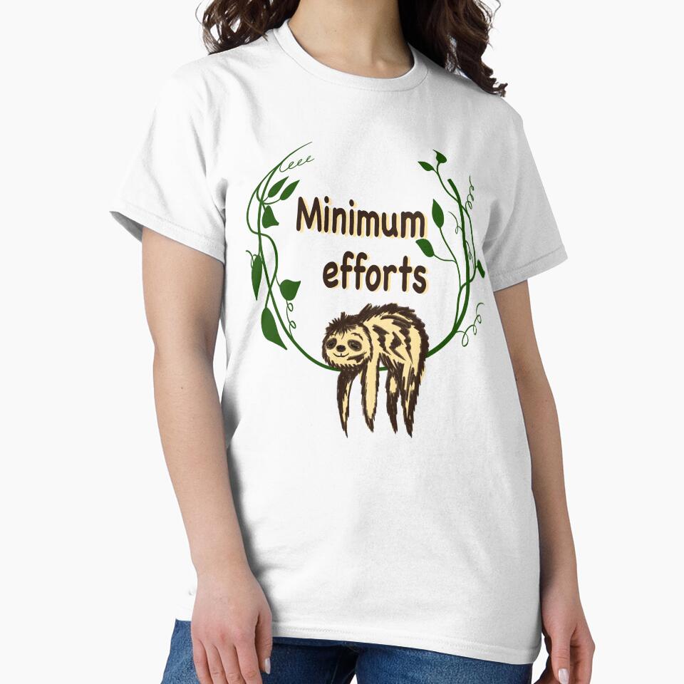 Lazy sloth minimum efforts club by Maryart8 Unisex , , , Long Sleeve Tee