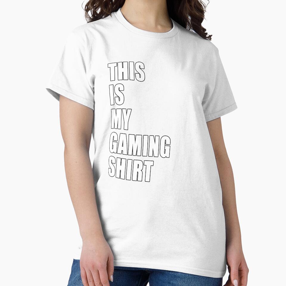 This Is My Gaming Shirt Funny Nerd Gamer Dad Joke Design Whit Text by Jason Gilbert Unisex , , , Long Sleeve Tee
