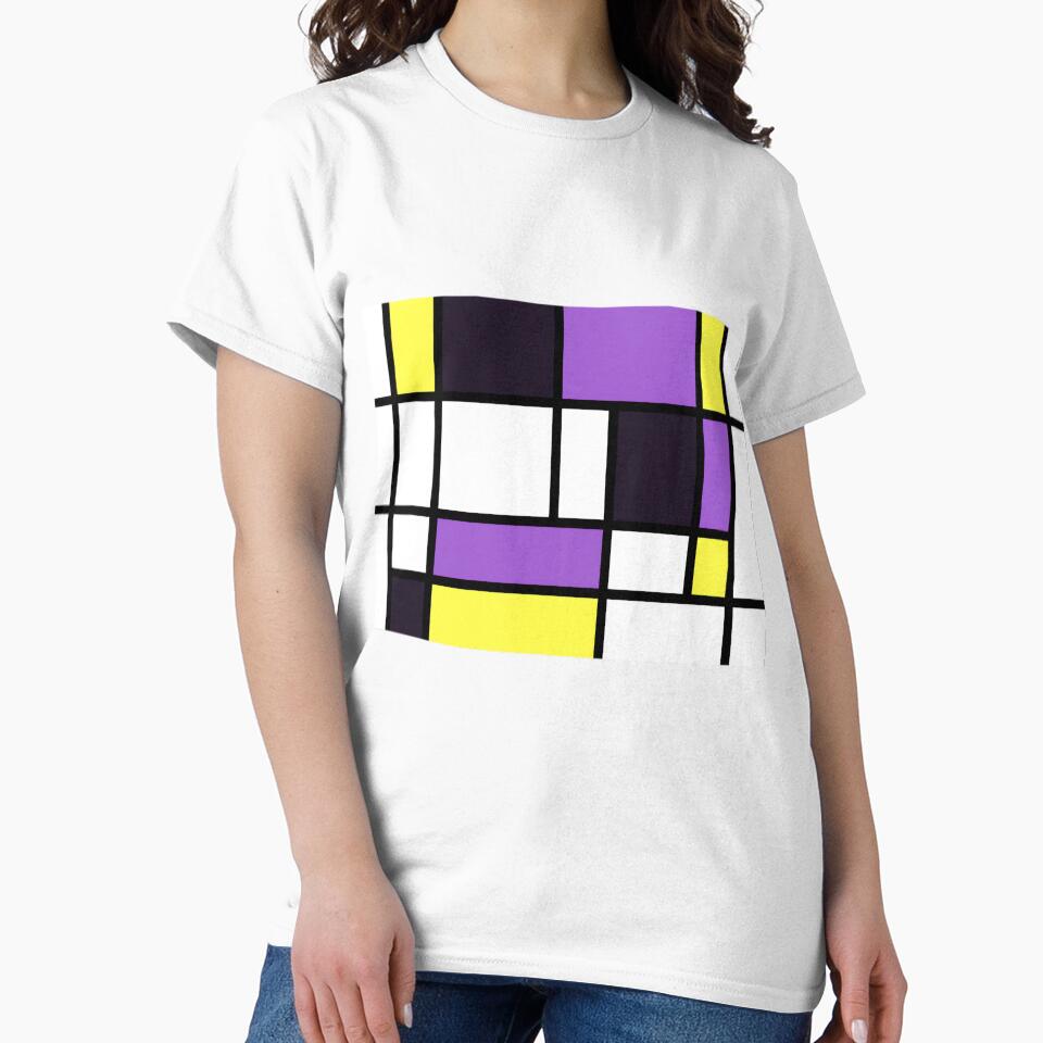 Nonbinary Pride Basic Lined Rectangles by vcywemjs41 Unisex , , , Long Sleeve Tee