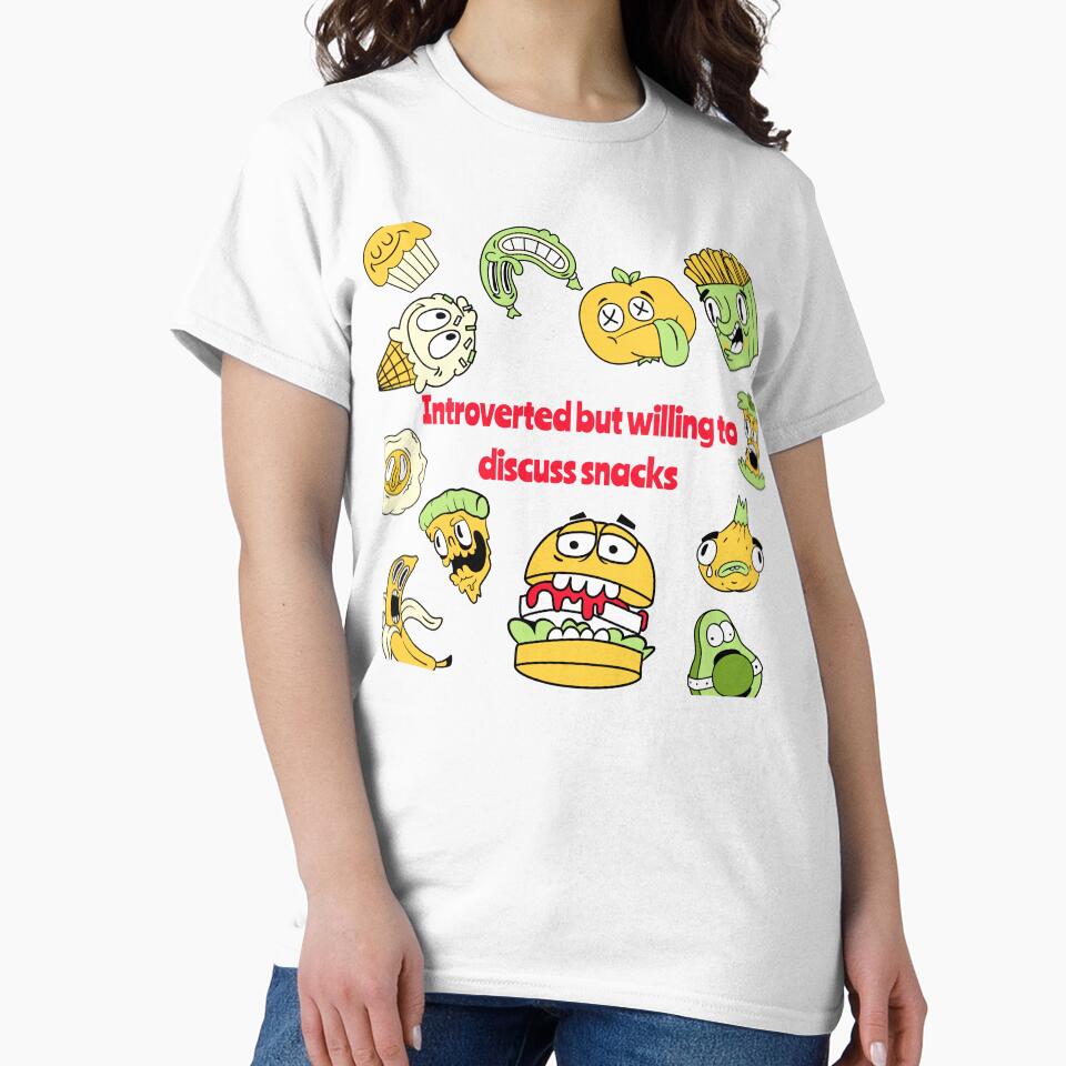 Introverted but willing to discuss snacks by Creative jiffy Unisex , , , Long Sleeve Tee