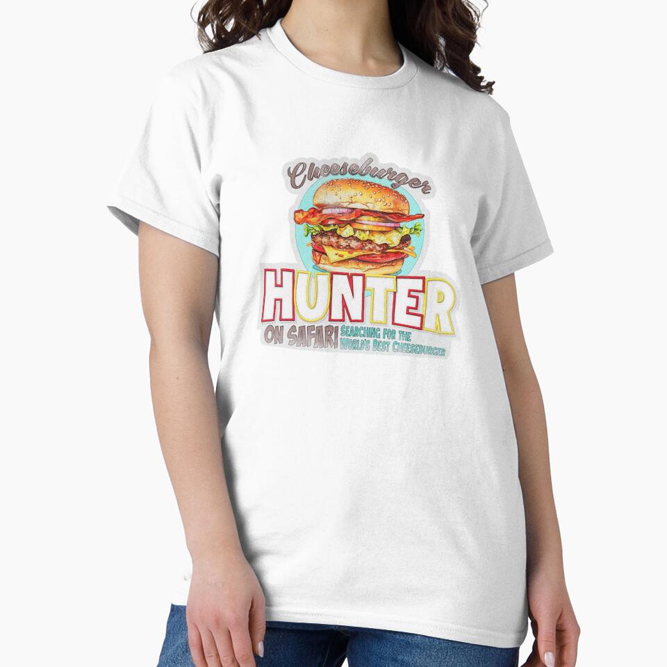 Cheeseburger Hunter – On Safari for the World’s Best Burger by Spaabus Unisex , , , Long Sleeve Tee