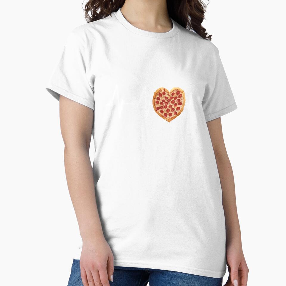 Pizza Heartbeat Pizza Pulse Funny Pizza Quote by theshirtinator Unisex , , , Long Sleeve Tee
