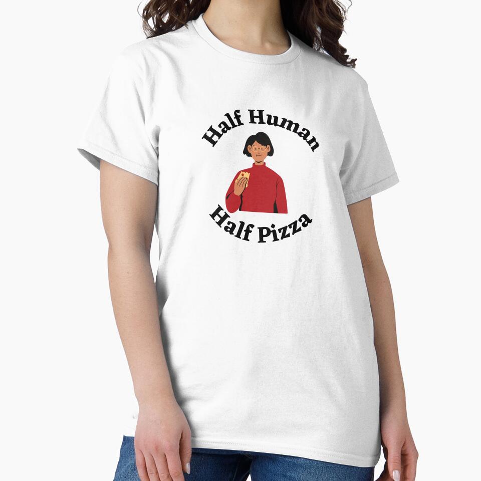 Half Human Half Pizza Woman by tiredandbored Unisex , , , Long Sleeve Tee