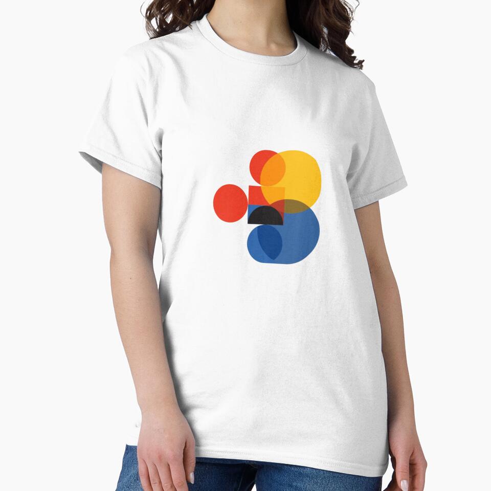 Bauhaus Overlapping Geometric Abstract Shapes Art by ByKayaPrints