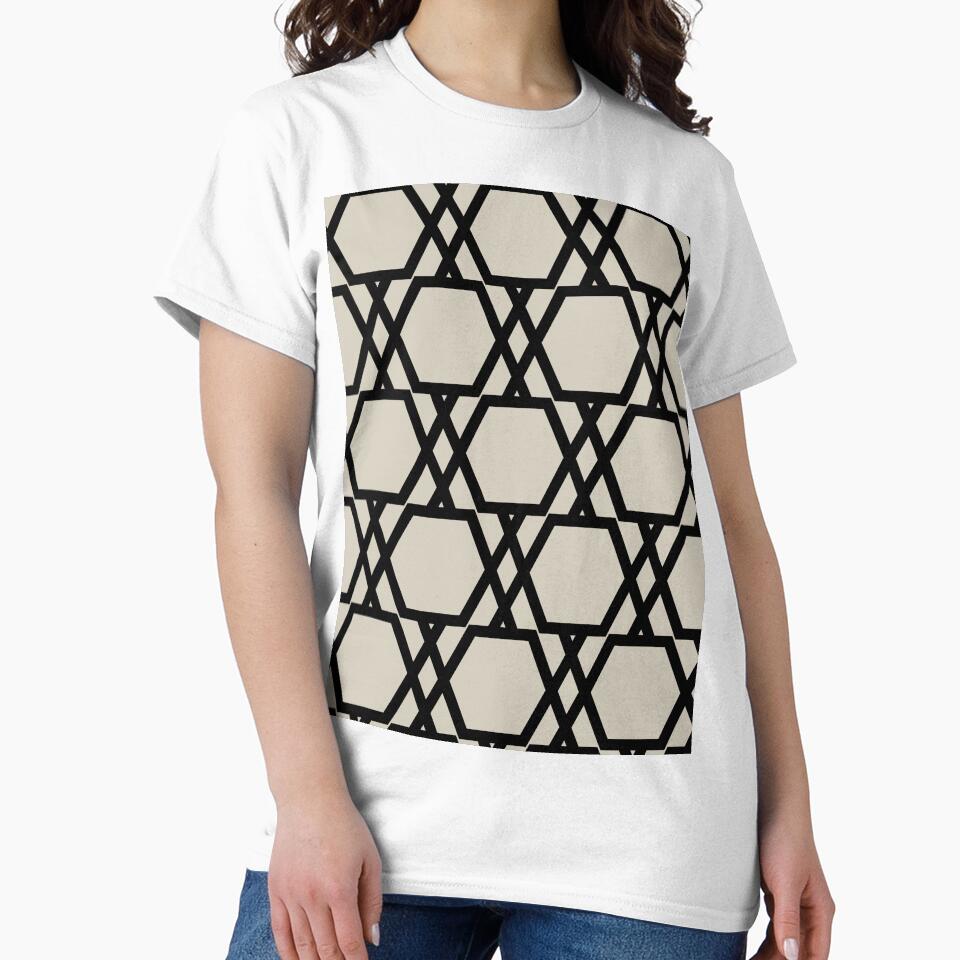 Black and Beige Tessellation Line Pattern 20 Pairs DE 2022 Trending Color Bay Salt DET642 by ColorOfTheYears