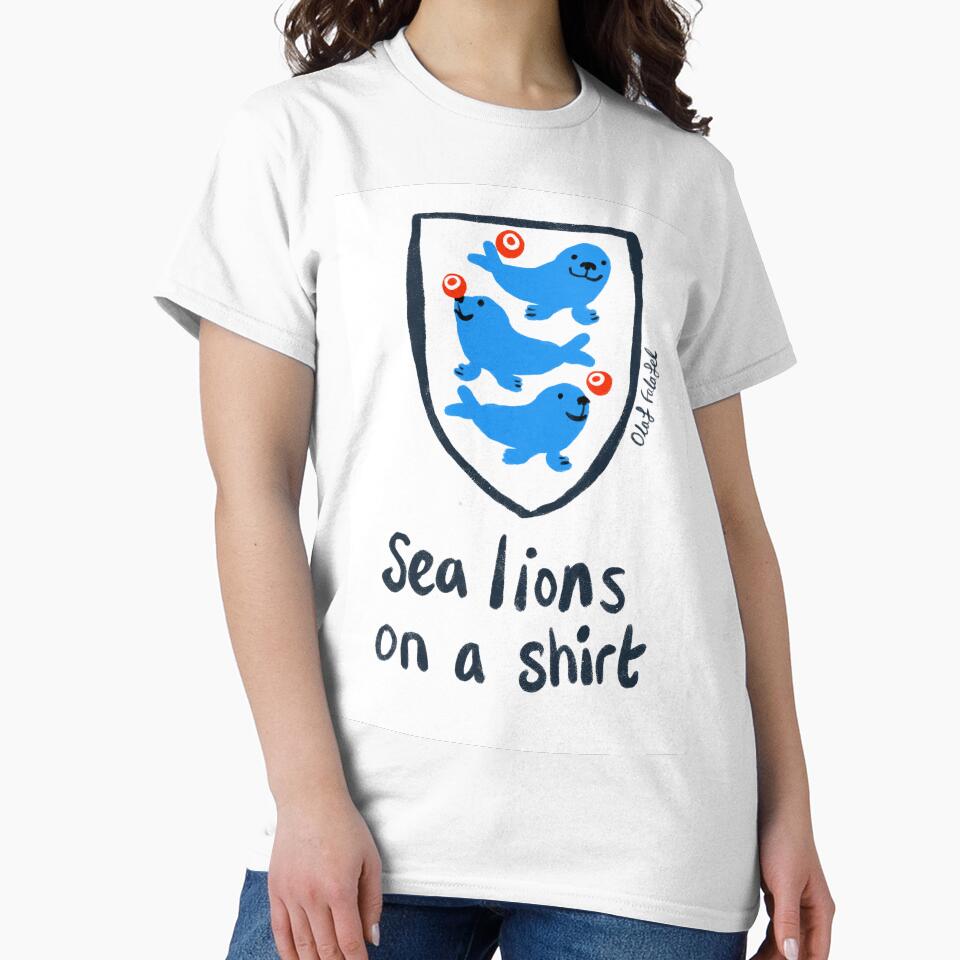 Sea lions on a shirt by Ofalafel Unisex , , , Long Sleeve Tee