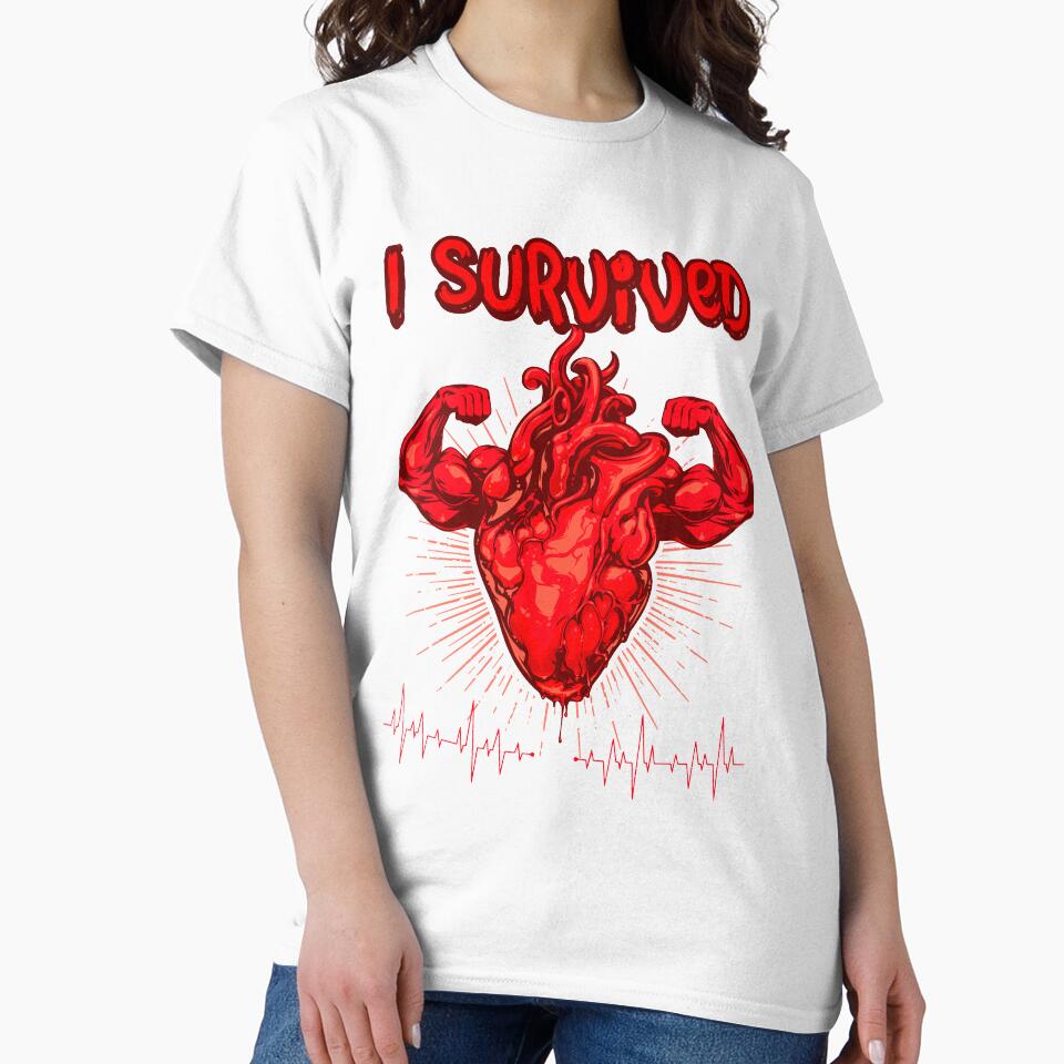 Heart Attack Shirt Funny Heart Attack Survivor Novelty Gift by simplytldr Unisex , , , Long Sleeve Tee