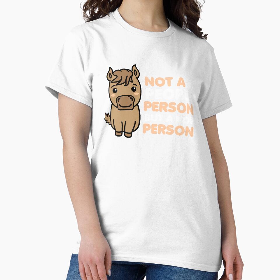 Not a people person but a horse person by 23mangoes Unisex , , , Long Sleeve Tee