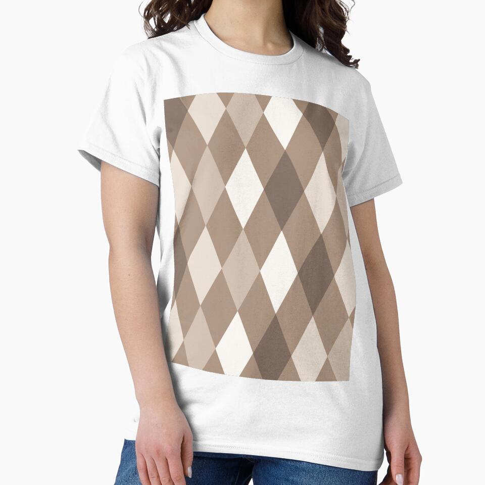 Neutral Earthy Tone Harlequin Diamonds Design 2 by PatternTitan